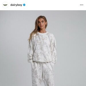 Dairy Boy Woodland Camo Crewneck, Large